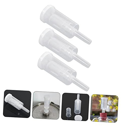 3Sets Wine Fermentation Non Return Valves for Homemade Beer and Wine One Way Exhaust Valve with Food Grade Seals Essential Brewing Supplies for Home Fermenters