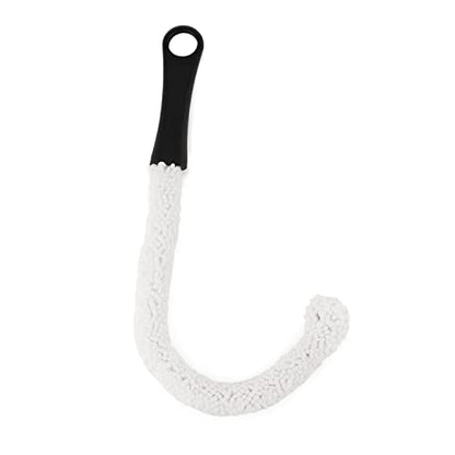 True Decanter and Growler Brush Multipurpose Glassware Cleaner, No-Scratch High-Tensile Foam Reusable Cleaning Accessory with Ergonomic Handle, White - style: Black