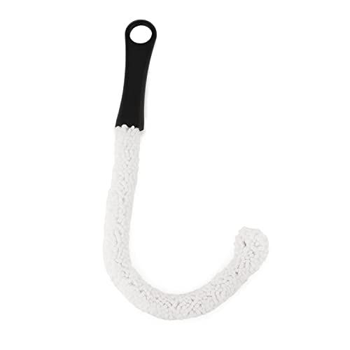 True Decanter and Growler Brush Multipurpose Glassware Cleaner, No-Scratch High-Tensile Foam Reusable Cleaning Accessory with Ergonomic Handle, White - style: Black