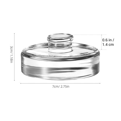 Glass Fermenting Weight for Wide Mouth Mason Jar, Safe Premium Glass Lid Handle, Silver
