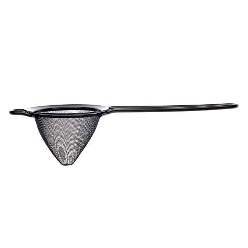 Barfly Fine Mesh Strainer, 3 1/2" Diam. Bowl, Gun Metal Black