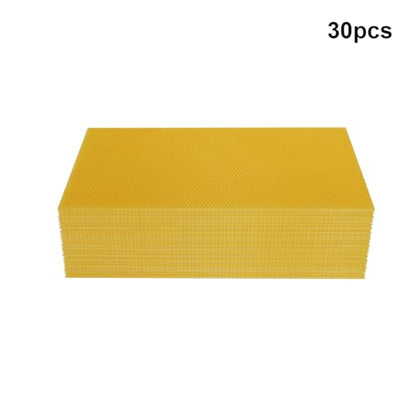 Bee Hive Foundation, Beeswax Foundation Sheets, Natural Beeswax Foundation, Deep Cell, Sterilized, Increase Honey Yield, Beekeeping Hive Frames