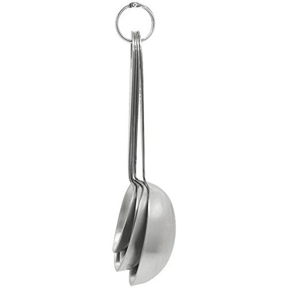 Lindy's MPC4 4-Piece Stainless Steel Measuring Scoop Set,Silver, 9 inches long - size: 9 inches long
