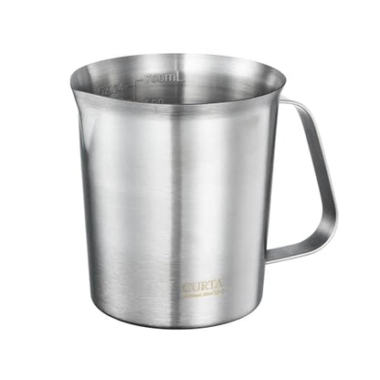 CURTA 18/8 Stainless Steel Measuring Cup with Handle and Pour Lip 24 OZ (3 Cup, 700 ML) - color: Flat Handle, size: 24 OZ (3 Cup, 700 ML)