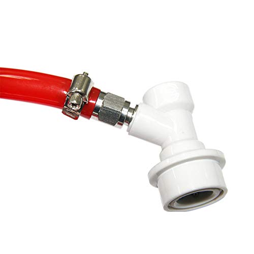 PERA 5/16" ball lock line assembly, MFL liquid disconnect with 5ft gas line for home brewing