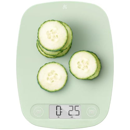 Greater Goods Food Scale – Digital Kitchen Scale, 1g Precision, Easy-Tare & Quick Conversion, Slim Compact Design, Durable & Portable | Ideal for Cooking, Baking & Meal Prep (Sage Green) - color: Sage Green