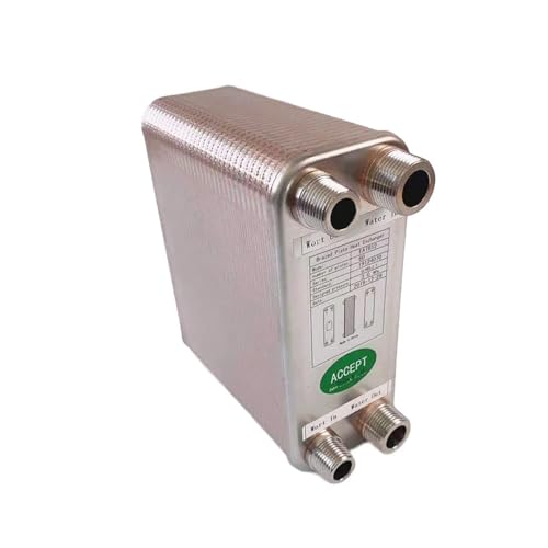 60 Plates Plate Heat Exchanger Water Beer Wort Chiller Cooler 304 Stainless Steel for Home Brewing Beer
