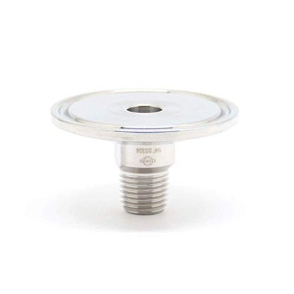 QiiMii 1.5 Inch Tri Clamp Tri Clover Fittings to NPT 1/4 Inch Male Thread Adaptor, Stainless Steel 304 - size: TC 50.5 x 1/4"