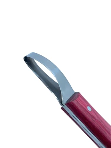 Loop Blade Hoof Knife, J2 420 Magnetic Stainless Steel, Right-Hand, Ergonomic Red Handle, Professional Farrier Trimming Tool