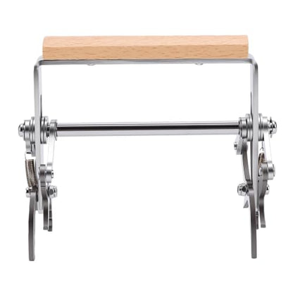 Alomejor Beehive Frame Clamp Ergonomic Stainless Steel Lifter for Secure Handling Beekeeping Tools with Beech Wood Handle