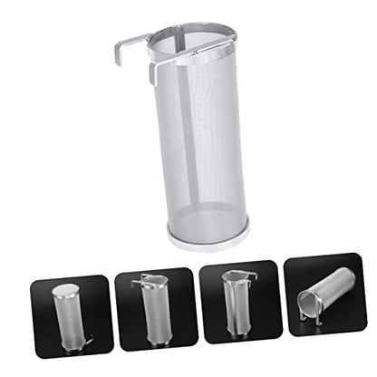 GLEAVI 1Pc Stainless Steel Filter Barrel with Hook Premium Wine Filter Cask for Home Brewing and Design for Easy Hops Straining