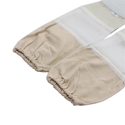 Beekeeping Gloves 2 Pairs Beekeeping Gloves Protective Long Sleeves Ventilated Breathable White Mesh Sheepskin and Cloth for Apiculture Beekeeper Glove for Beekeepers Protected Supplies(XX-Large) - size: XX-Large