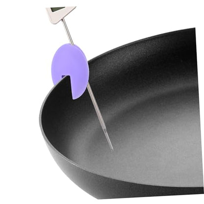 Silicone Probe Clip Kitchen Utensil for Accurate Cooking Measurement for Frying Candy Making and BBQ Heat Resistant Pot Clip