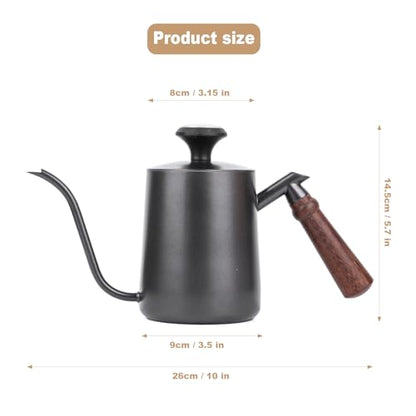 Generic Pour Over Kettle 304 Stainless Steel Gooseneck Kettle with thermometer, Good-Grade Easy-Clean, Suitable for Pour-over Coffee, French Press and Tea, 600ml - size: 600ML