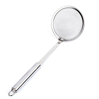 Hot Pot Fat Skimmer Spoon - Stainless Steel Fine Mesh Strainer for Skimming Grease and Foam