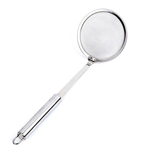 Hot Pot Fat Skimmer Spoon - Stainless Steel Fine Mesh Strainer for Skimming Grease and Foam