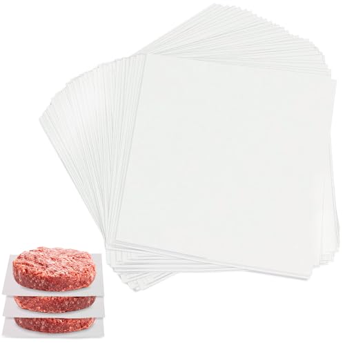 Burger Patty Paper, AIMEIKI 300Pcs 6x6 Inch Parchment Paper Squares Non-Stick Wax Paper Parchment Paper Sheets for Patty Seperating, Freezing or Candy Wrappers - size: 6 x 6 Inch