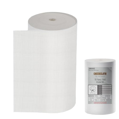1 Roll Grade 50 Cheesecloth for Straining, 70 Yard 100% Cotton Fabric Reusable Cheese Cloth, Bleached Cheese Cloth Table Runner for Straining, Wedding, Decoration, Polishing - size: Grade 50 70 Yard