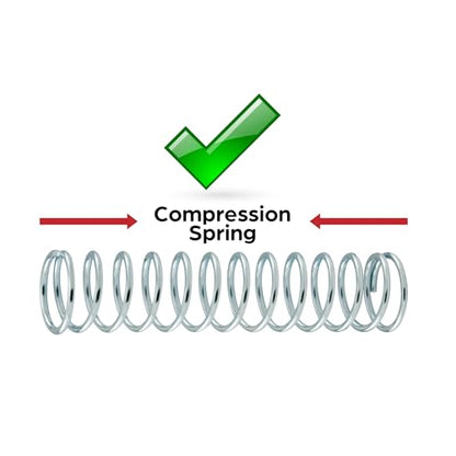 Prime-Line SP 9721 Compression Spring, Spring Steel Construction, Nickel-Plated Finish, 0.041 GA x 7/16 In. x 1-1/8 In. (4 Pack) - color: Nickel, size: 7/16 in. x 1-1/8 in.