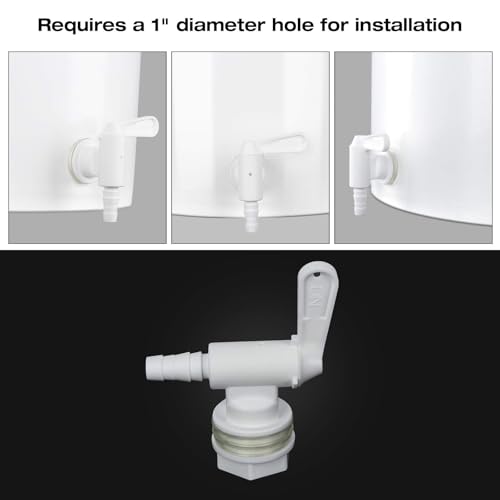 FERRODAY 2 Pack Bottling Spigot for Bucket Homebrew Wine Making Beer Brew Barbed Outlet Faucet Premium Plastic Faucet Tap Easy to Use Faucet- 2 Pack Faucet - size: 2 Bucket Spigot