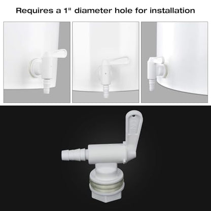 FERRODAY 2 Pack Bottling Spigot for Bucket Homebrew Wine Making Beer Brew Barbed Outlet Faucet Premium Plastic Faucet Tap Easy to Use Faucet- 2 Pack Faucet - size: 2 Bucket Spigot