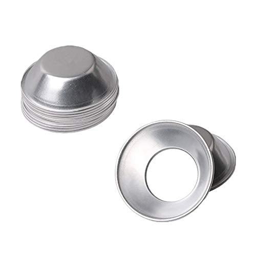 25Pack Egg Tart Molds Tiny Pie Tartlets Dessert Mold Pans Tin Puto Cup Bakeware Cake Cookie Mold, Round Resuable Nonstick (Aluminum)