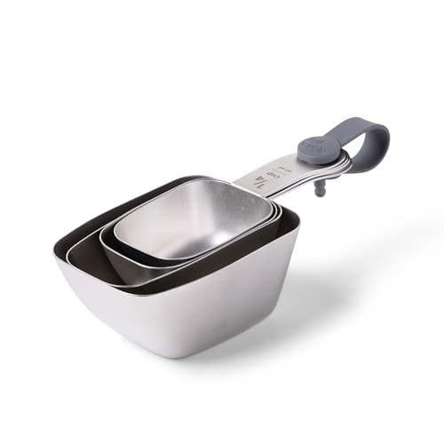 Full Circle Level Up Precision Stainless Steel Measuring Cups, 4-Piece Set (¼ cup, 1/3 cup, ½ cup, and 1 cup), Dishwasher Safe - style: Measuring Cups 4pc