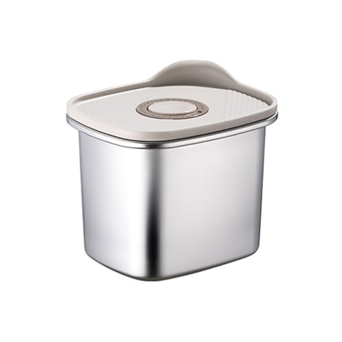 Stainless Steel Food Storage Containers with Airtight Lids Set, Leakproof Meal Prep Containers, Airtight Kimchi Containers Reusable, Stackable/Oven/Dishwsher/Freezer Safe 600ML