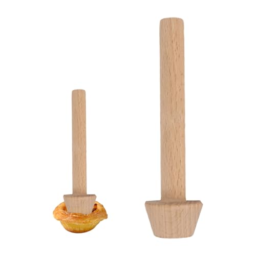 Wooden Tart Tamper,Double Side Pastry Dough Egg Tarts Pastry Tools DIY Cake Pastry Tools for Making Egg Tart, Pasta, Cheesecakes Dessert Kitchen Baking Tools (Model 1) - color: Model 1