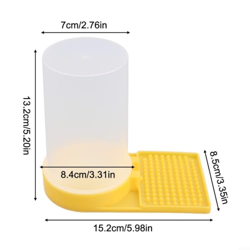Bee waterser Feeder for Beekeeping, Clear Plastic Hive Entrance Drinking Box, Lightweight & Easy Clean waters Supply Tool for Bees, 5.98x5.2x2.76 Inch