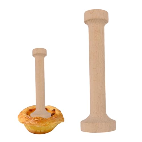 Wooden Tart Tamper,Double Side Pastry Dough Egg Tarts Pastry Tools DIY Cake Pastry Tools for Making Egg Tart, Pasta, Cheesecakes Dessert Kitchen Baking Tools (Model 2) - color: Model 2
