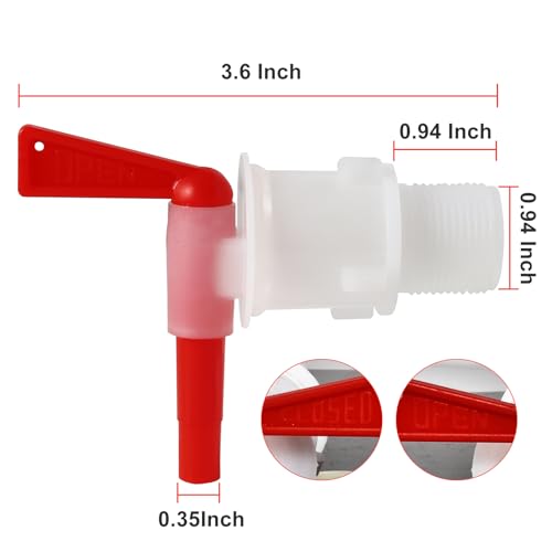 Plastic Spigot Bottling Spigot, 4PCS Beer Faucet Tap Plastic Spigot for 5 Gallon Bucket Beer Fermentation Spigot Homebrew Bucket Fermenter - color: Red, size: 4PCS