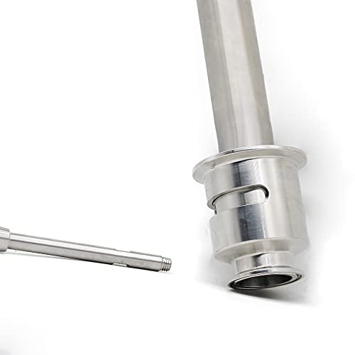 QiiMii SS304 Sanitary Rotaring Racking Arm 180 Degree Rotation for Conical Fermenter, Tri Clamp 1.5 inch x Tri Clamp 2.5 inch