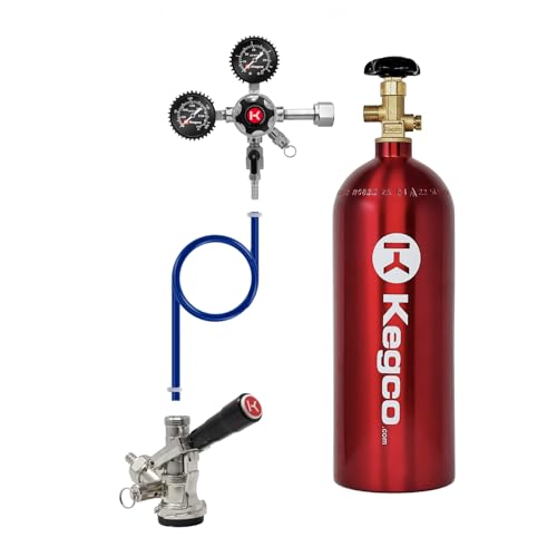 Kegco Elite Series Direct Draw Keg Tap Kit with Red 5 lb. Co2 Tank - color: Elite Series Commercial Grade