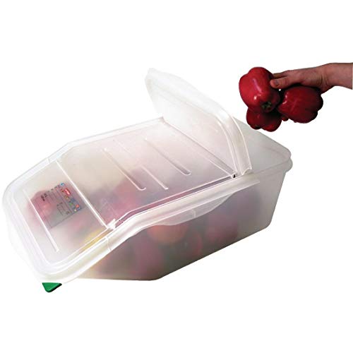 Araven Ingredient Bin, Storage Container for Large Quantity Ingredients, Use in Commercial or Home Kitchen, 6 Gallons, 1 Count, White