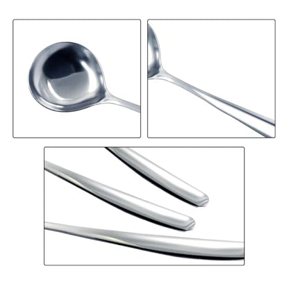 2 Pcs Gravy Ladle, 304 Stainless Steel Spoon Pouring Ladle for Sauces, Soup, Dressings, Kitchen, Serving, and Cooking (Silver)