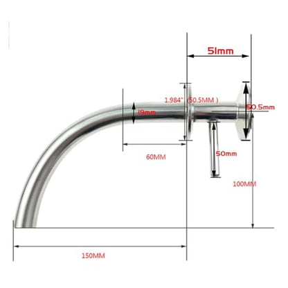Stainless Steel 3/4" (TC50.5mm) Cloverleaf Pipetting Arm Conical Fermenter Pickup Dip Tube Home Brew Fitting Accessories(A) - color: A
