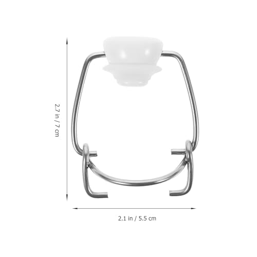 Toyvian Stainless Steel Swing Top Bottle Caps, 2pcs Replacement Flip Top Lids with Airtight Rubber Gaskets Leakproof Beer Bottle Stoppers for Home Brewing Kombucha Grolsch Glass