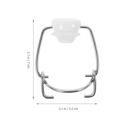 Toyvian Stainless Steel Swing Top Bottle Caps, 2pcs Replacement Flip Top Lids with Airtight Rubber Gaskets Leakproof Beer Bottle Stoppers for Home Brewing Kombucha Grolsch Glass