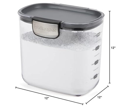 Progressive International ProKeeper+ Clear Plastic Airtight Food Baker's Kitchen Storage Organization Container Canister Set with Magnetic Accessories, 2- Piece Set (Powdered & Brown Sugar 1.4-Quart)
