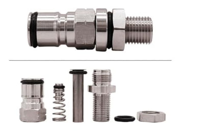 Homebrew 304 Stainless Steel Corny Keg 1/4’’ BSP Ball Lock Post Bulkhead with Poppets 19/32"-18 Gas/Liquid Corny Keg Adapter (Liquid) - size: Liquid