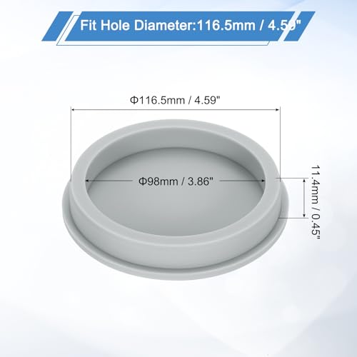 uxcell Silicone Rubber Plug, High Temp Round Hole Plug Waterproof Rubber Stopper Pipe End Caps Fit 116.5mm/4.59" Hole for Coating, Painting, Fence, Pipe Post - size: 116.5mm/4.59"