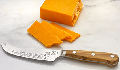 Mercer Culinary Renaissance Olive Wood Hard Cheese Knife, 4.75-Inch - color: Olive Wood Handle, size: 4.75-Inch Hard Cheese Knife