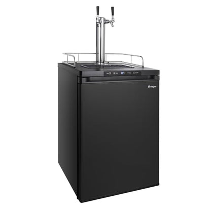 Kegco K309B-2 Double Faucet Digital Black Kegerator