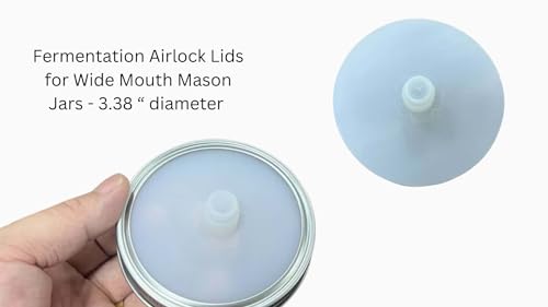 Cabbage Shredder & Fermentation Kit for Wide Mouth Mason Jars - Sauerkraut, Pickle, Kimchi Making Kit - Fermentation Airlock Lids & Glass Weights, Sauerkraut Slicer & Pounder