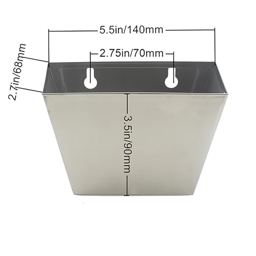 Brushed Silver Bottle Cap Catcher Wall Mounted Stainless Steel 5" | Rustproof, Cola Soda Top Holder Box, Mounting Hardware Included, Screw in Wall for Kitchen Post Table - color: Brushed Silver