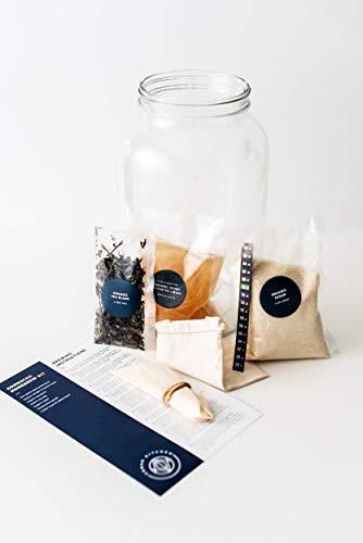 Starter Kit – Includes Organic SCOBY, Starter Liquid, 1 Gallon Glass Jar, Temp Gauge, Tea, and Sugar - style: Complete