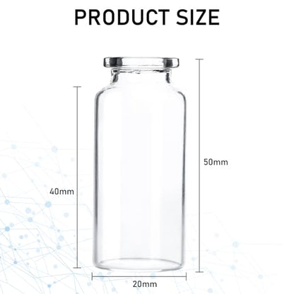 10 Pack 10ml Sealed Sample Vials, Transparent Glass Vials with Self Healing Injection Port - size: 10ML