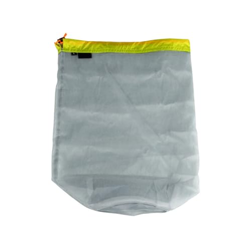 Camping Mesh Bag, Mesh Stuff Sack Light weight Nylon Mesh Drawstring Storage Bag for Travelling Hiking Camping Stuff Storage(L)