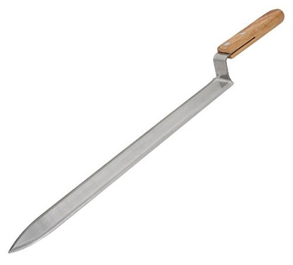 11" Stainless Steel Honey Uncapping Knife Z-Shape Honey Scraper Hive Beekeeping Beekeeper Equipment with Wood Handle